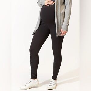 Threads 4 Thought Diaz Moto Maternity Leggings in Black Size Medium NWT
